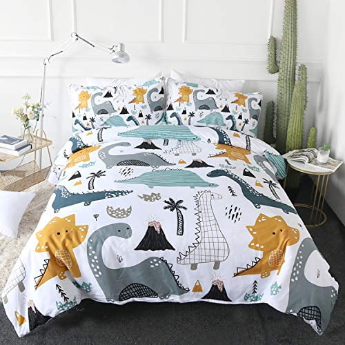 ARIGHTEX Dinosaur Print Bedding for Queen Size Bed Boys Cute Ancient Animal Duvet Cover Hand Drawn Dino 3 Pieces Kids Cartoon Comforter Cover Set ARIGHTEX Dinosaur Print Bedding for Queen Size Bed Boys Cute Ancient Animal Duvet Cover Hand Drawn Dino 3 Pieces Kids Cartoon Comforter Cover Set